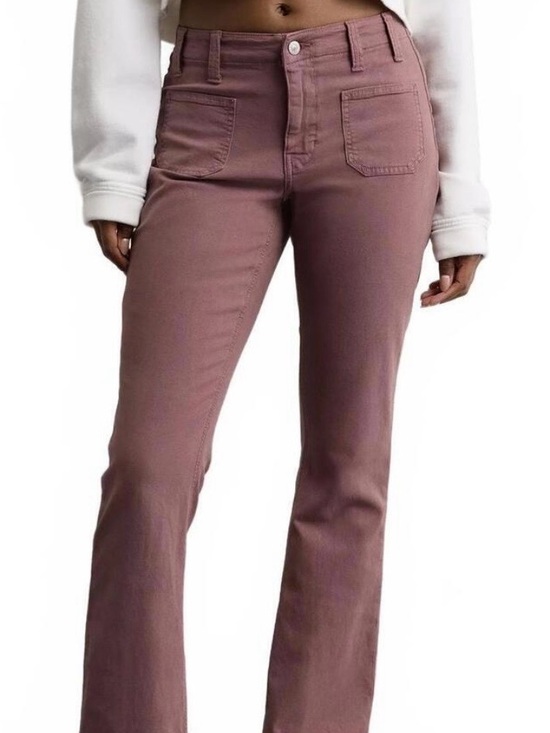 American Eagle Outfitters Denim - NWT American Eagle Womens Kick Boot Crop Pants 4 Long High-Rise Mauve $49